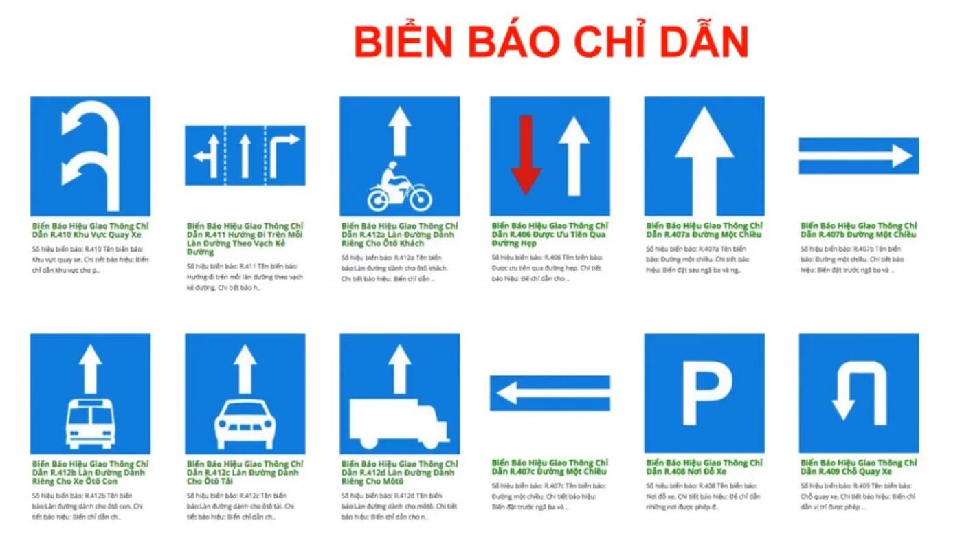 biển báo chỉ dẫn