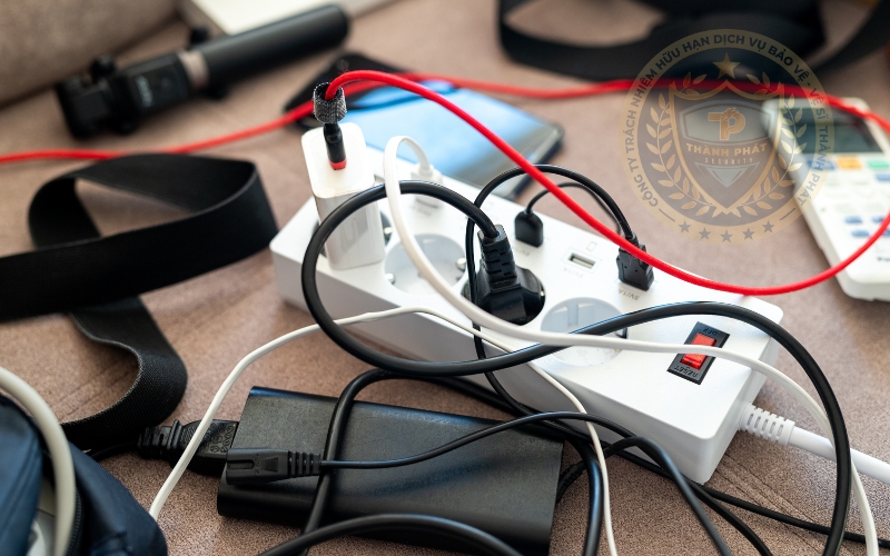 không sử dụng dây điện lòng thòng