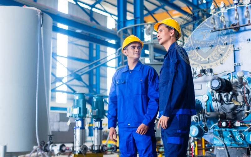 công nhân làm việc