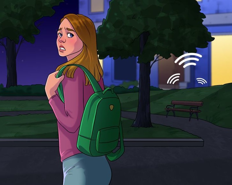 xác định người đang theo dõi mình ở đâu