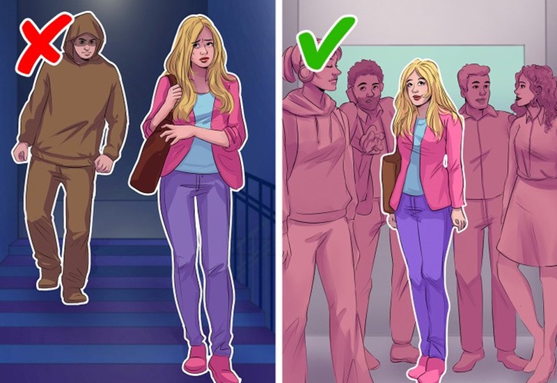 đi đến nơi đông người