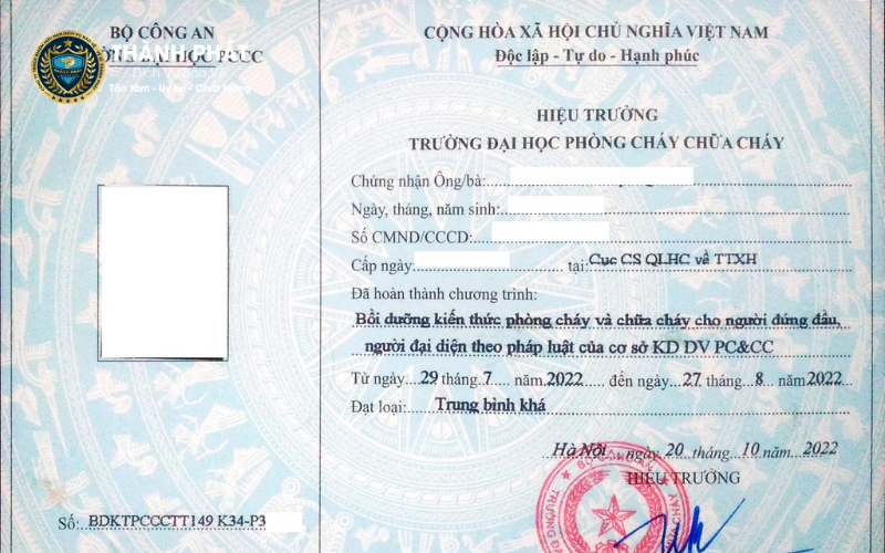 giấy tờ của nhân viên bảo vệ