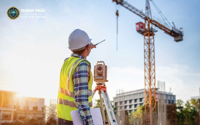 bảo vệ giám sát tại công trường xây dựng