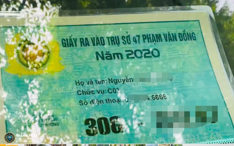 các thành phần chính trong mẫu giấy ra vào cơ quan