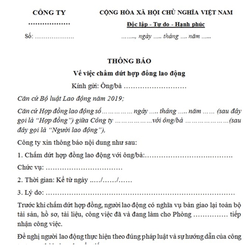 Điều khoản chấm dứt và lưu ý khi ký hợp đồng