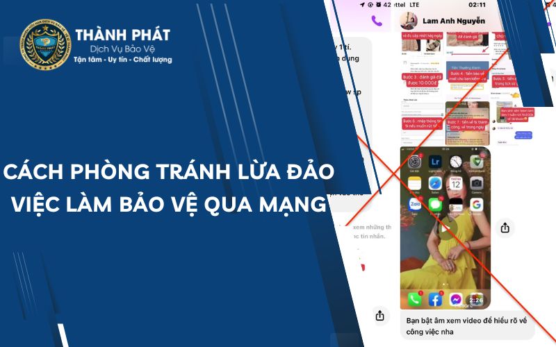 Lừa đảo việc làm bảo vệ qua mạng
